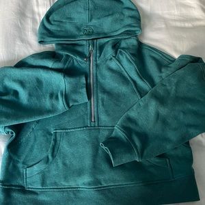 1/2 half zip scuba hoodie